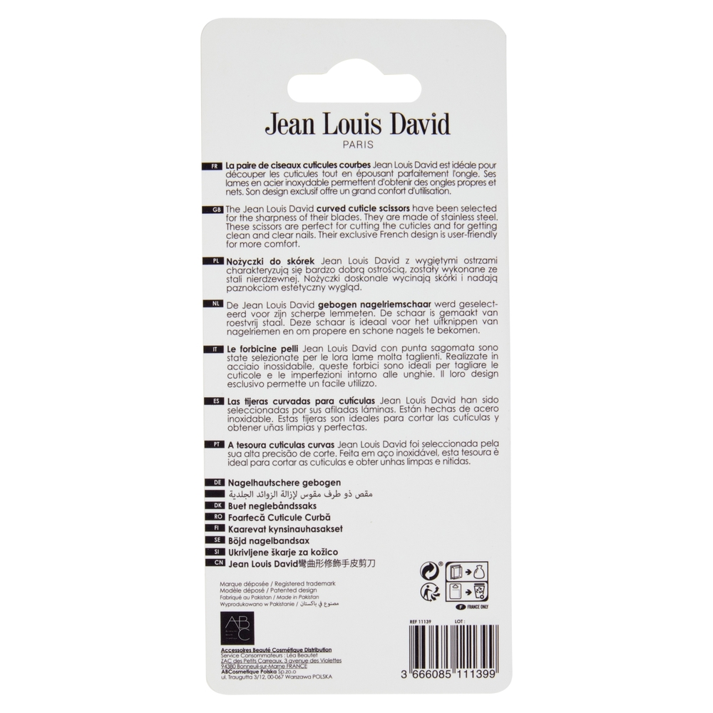 Jean Louis David Urban Care Forbici Curve per Cuticole